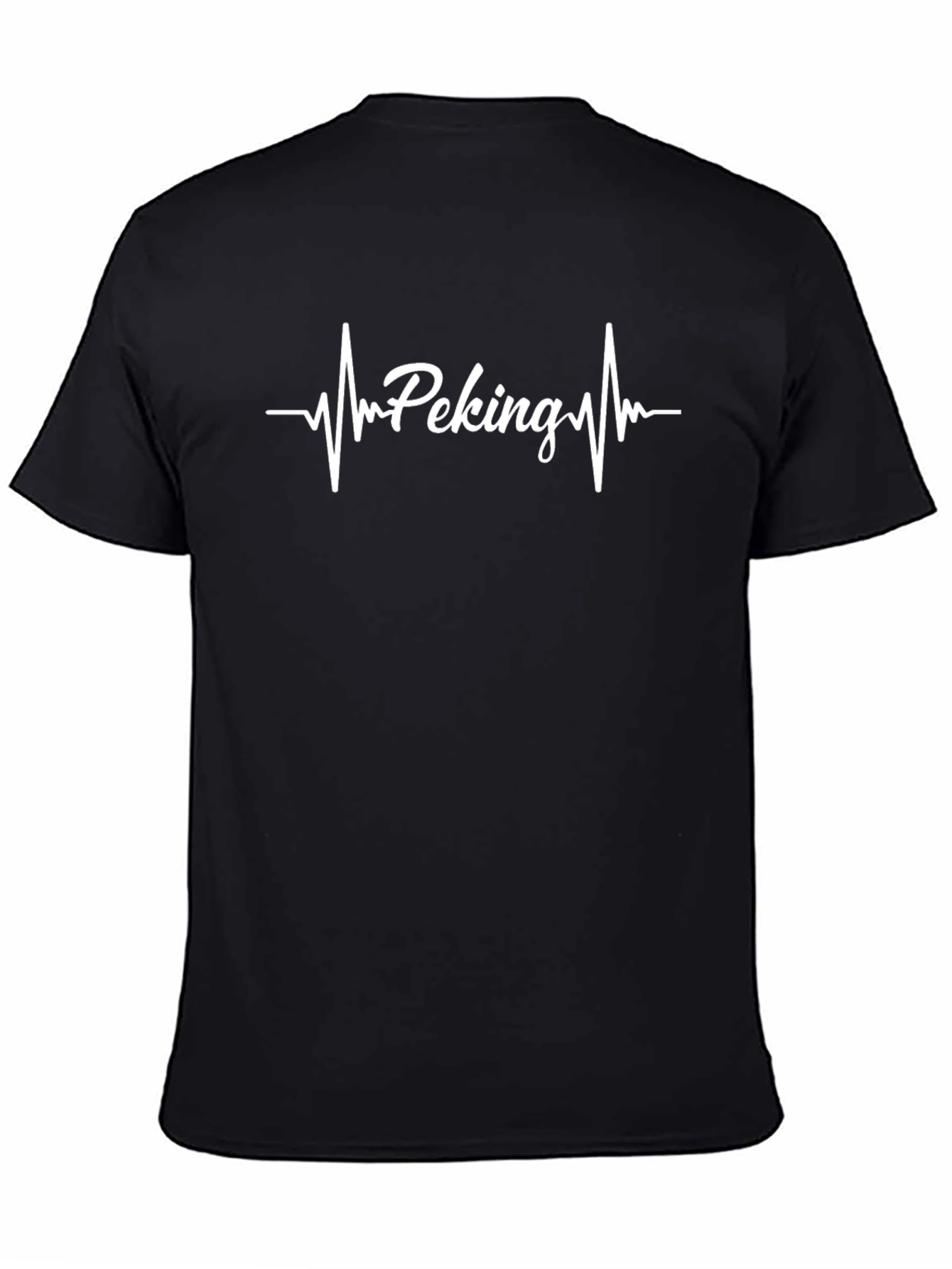 Peking Heartbeat Graphic Black T-Shirt
