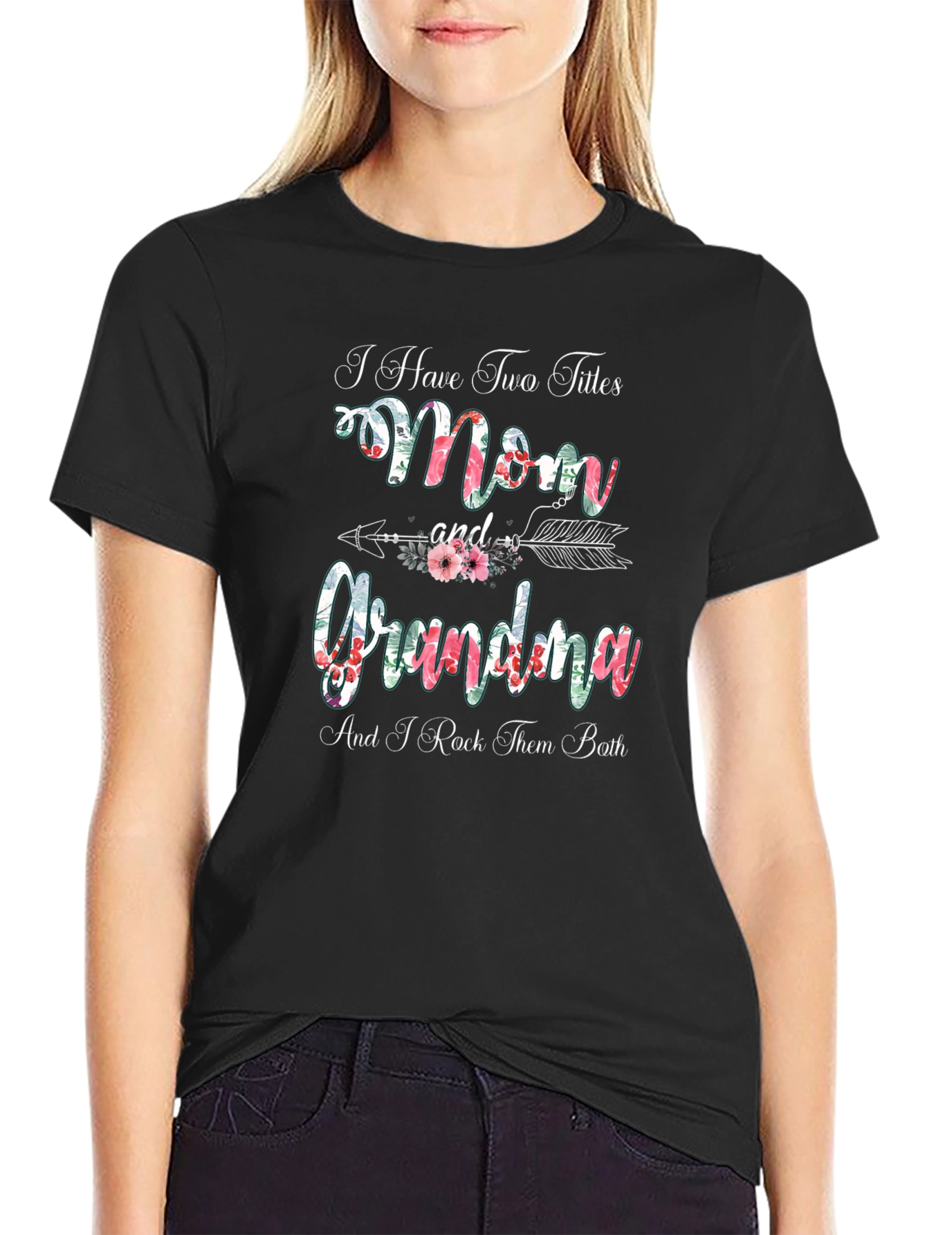 Mom & Grandma Floral Graphic Tee
