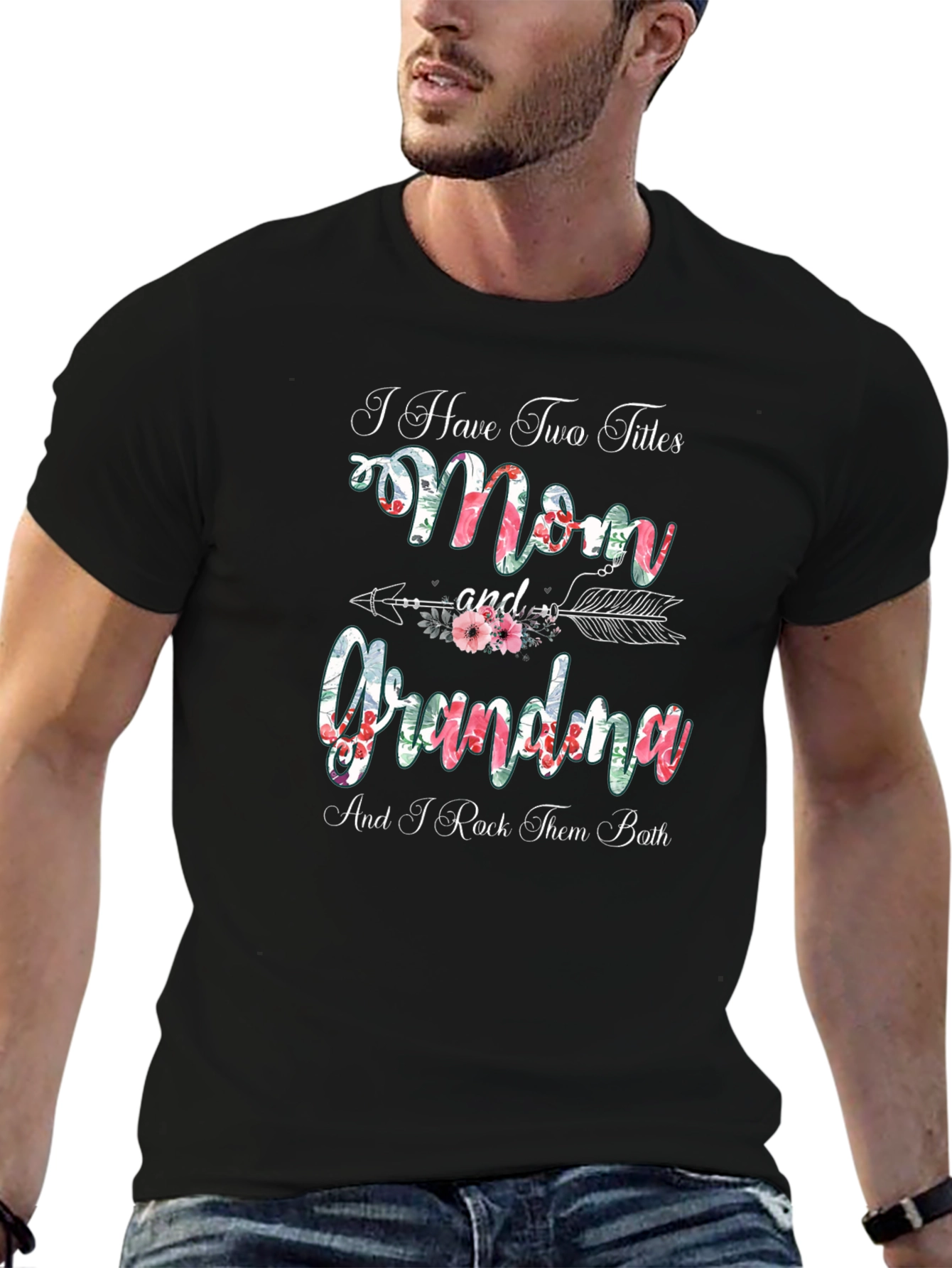 Mom & Grandma Floral Graphic Tee
