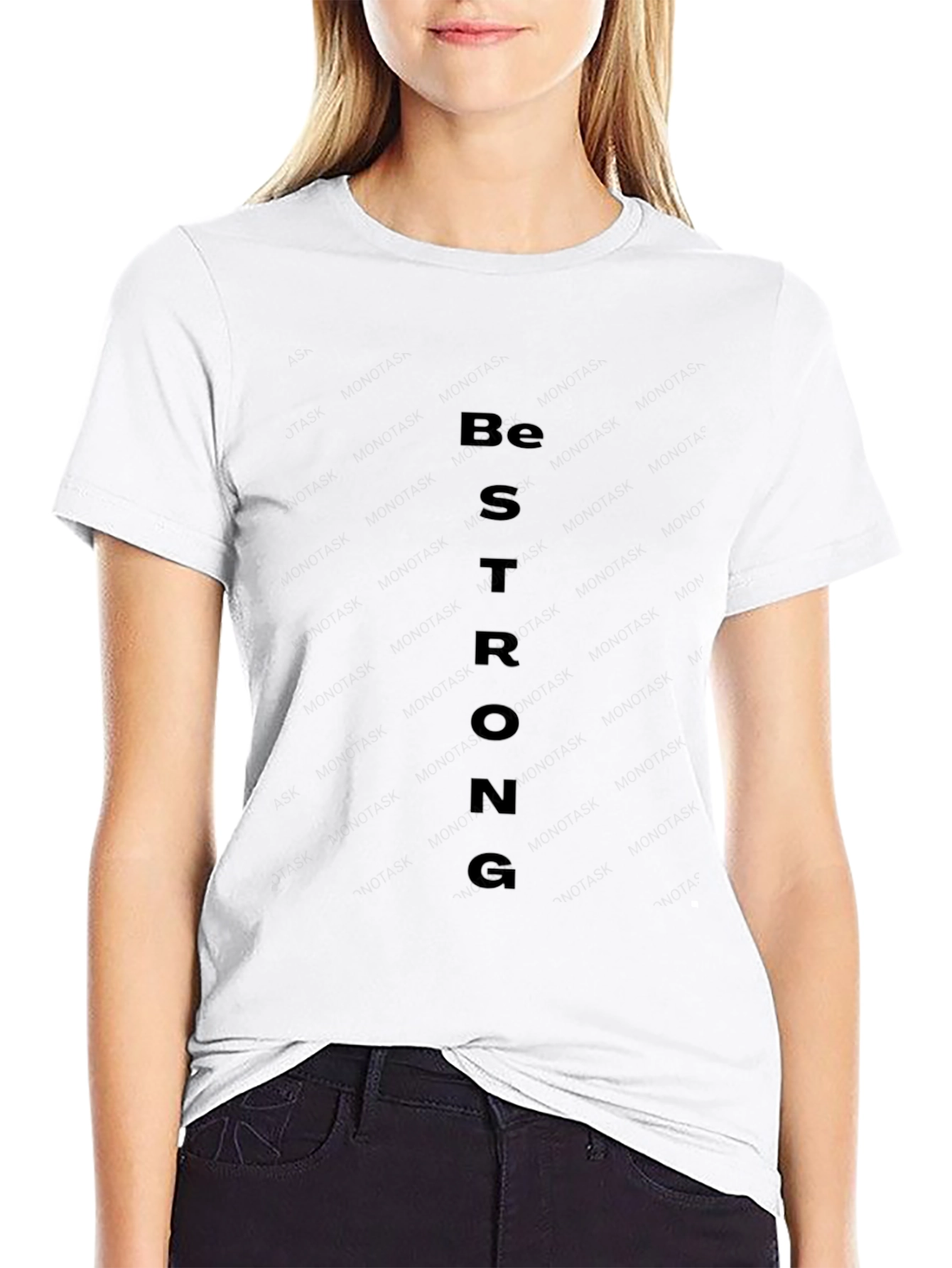 Be Strong Black Tee