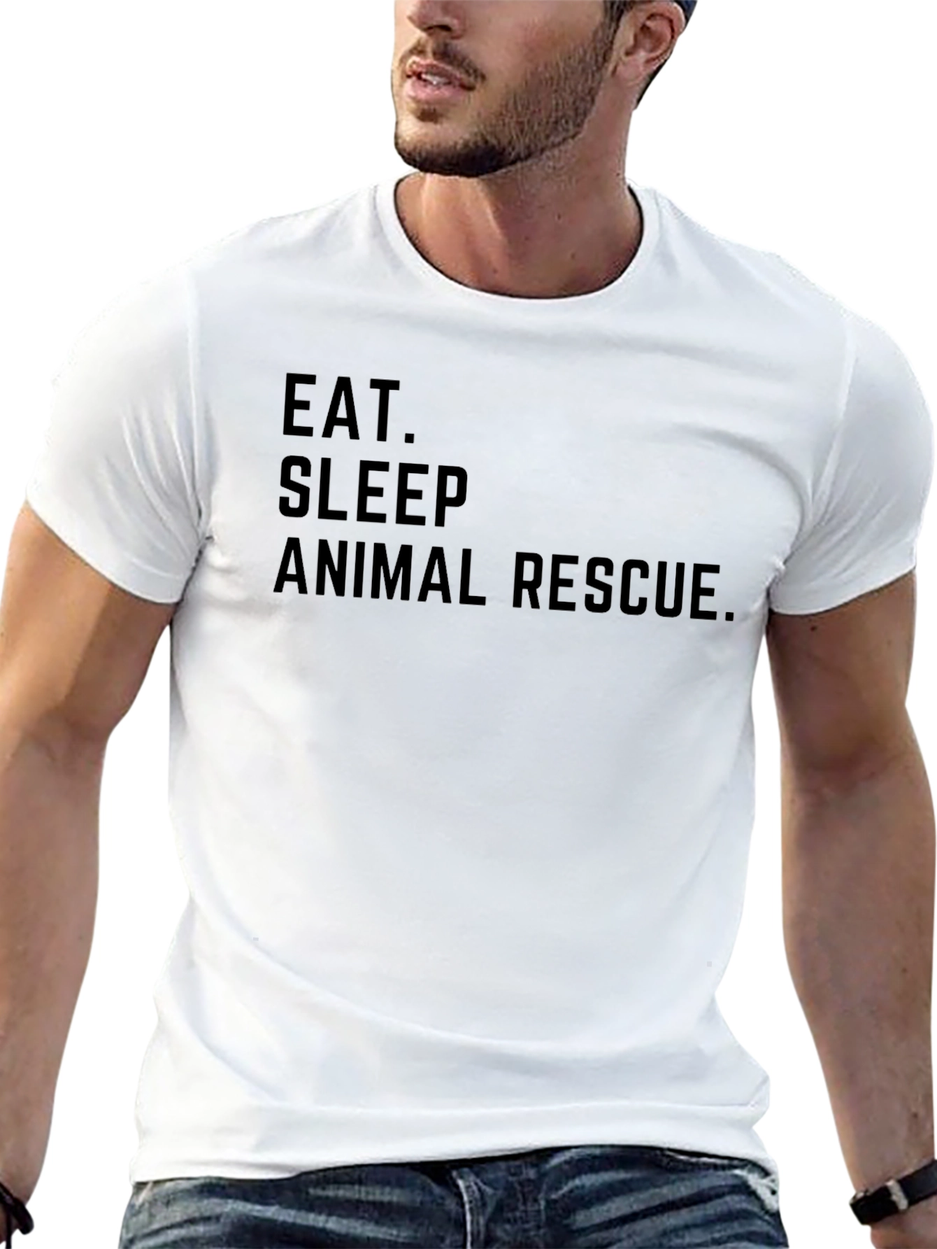 Eat Sleep Animal Rescue Graphic T-Shirt