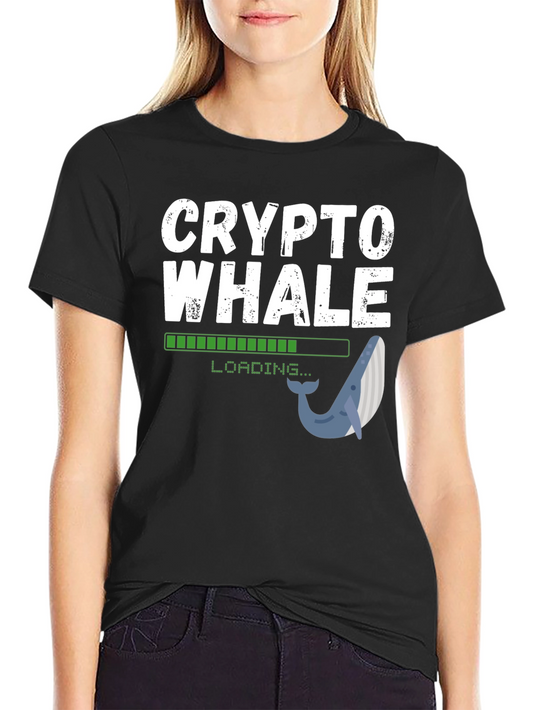 Crypto Whale Loading Black T-Shirt