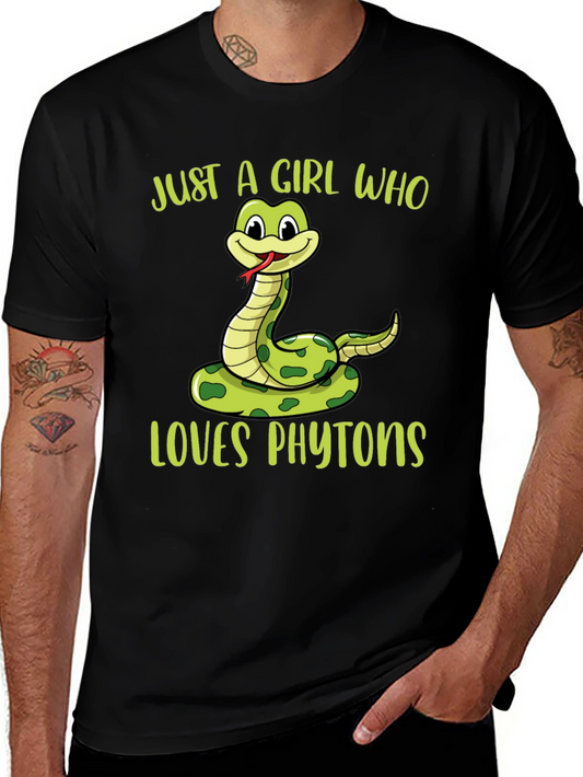 Just A Girl Who Loves Phytoons Black T-Shirt