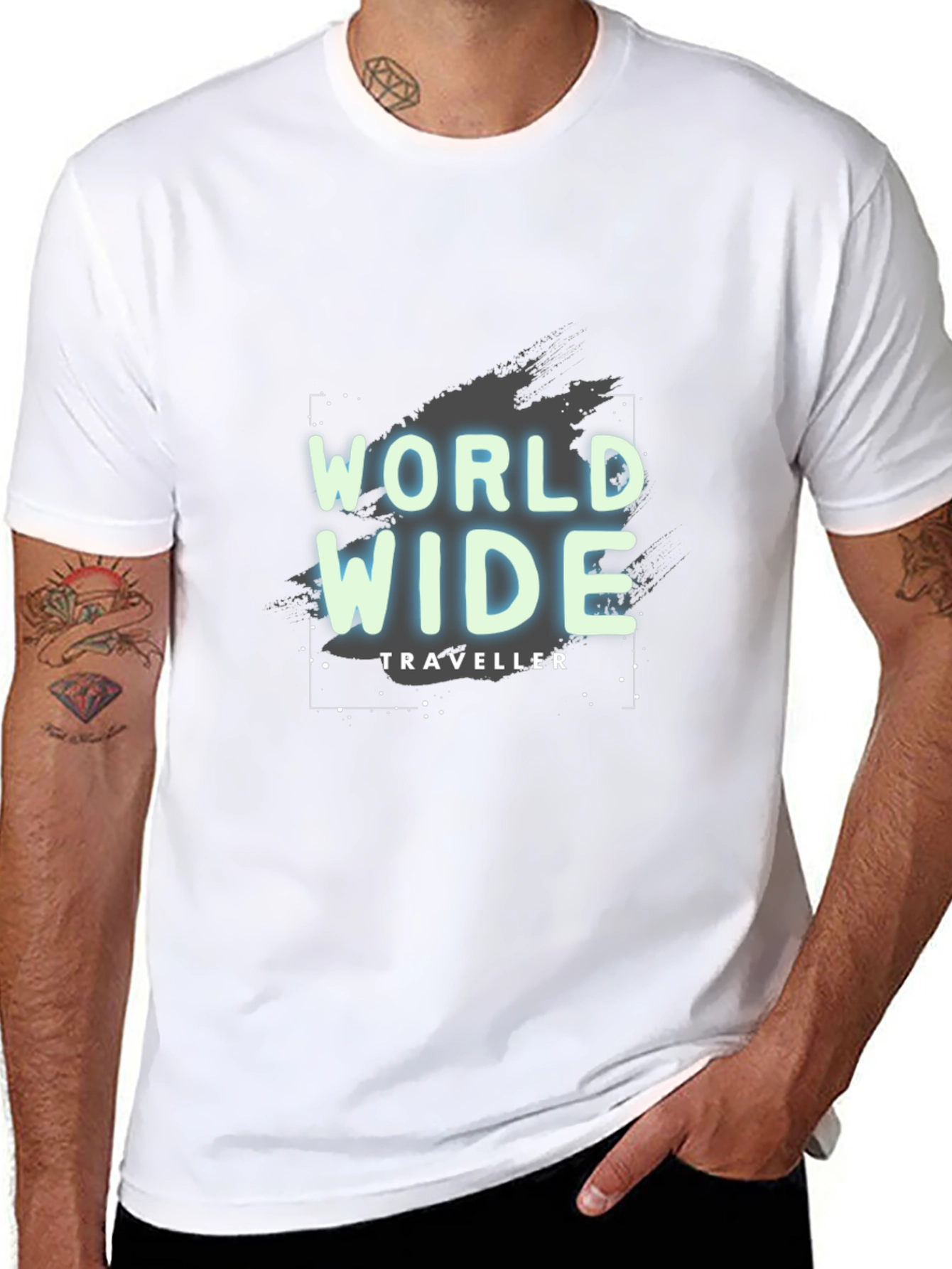 World Wide Traveller Black T-Shirt