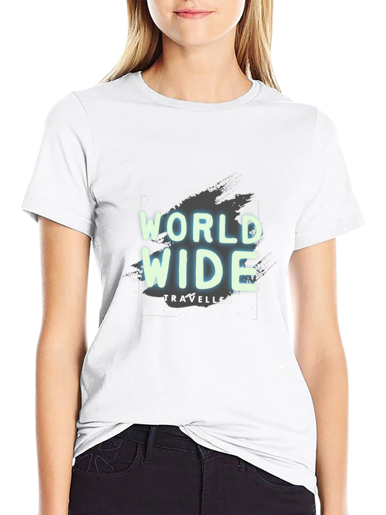World Wide Traveller Black T-Shirt