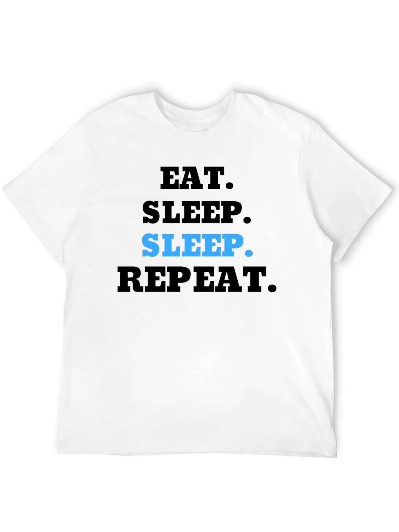 Eat Sleep Repeat T-Shirt - Black Casual Tee