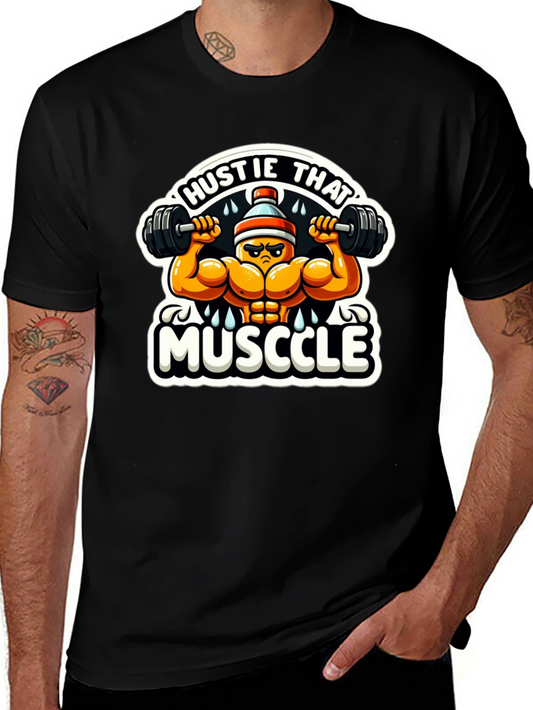 Hustle That Muscle Black T-Shirt