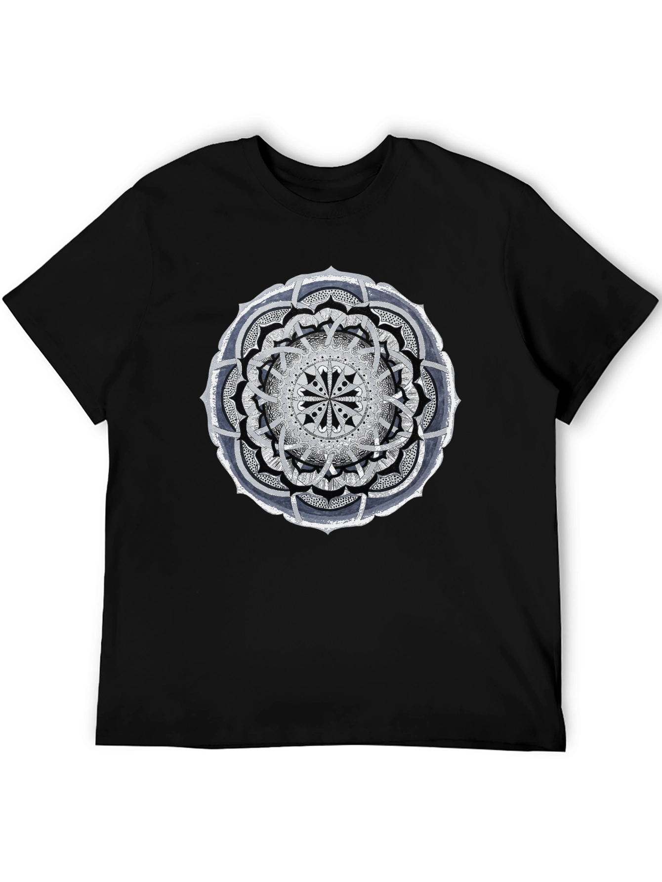Mandala Graphic Tee - Stylish Black Cotton T-Shirt
