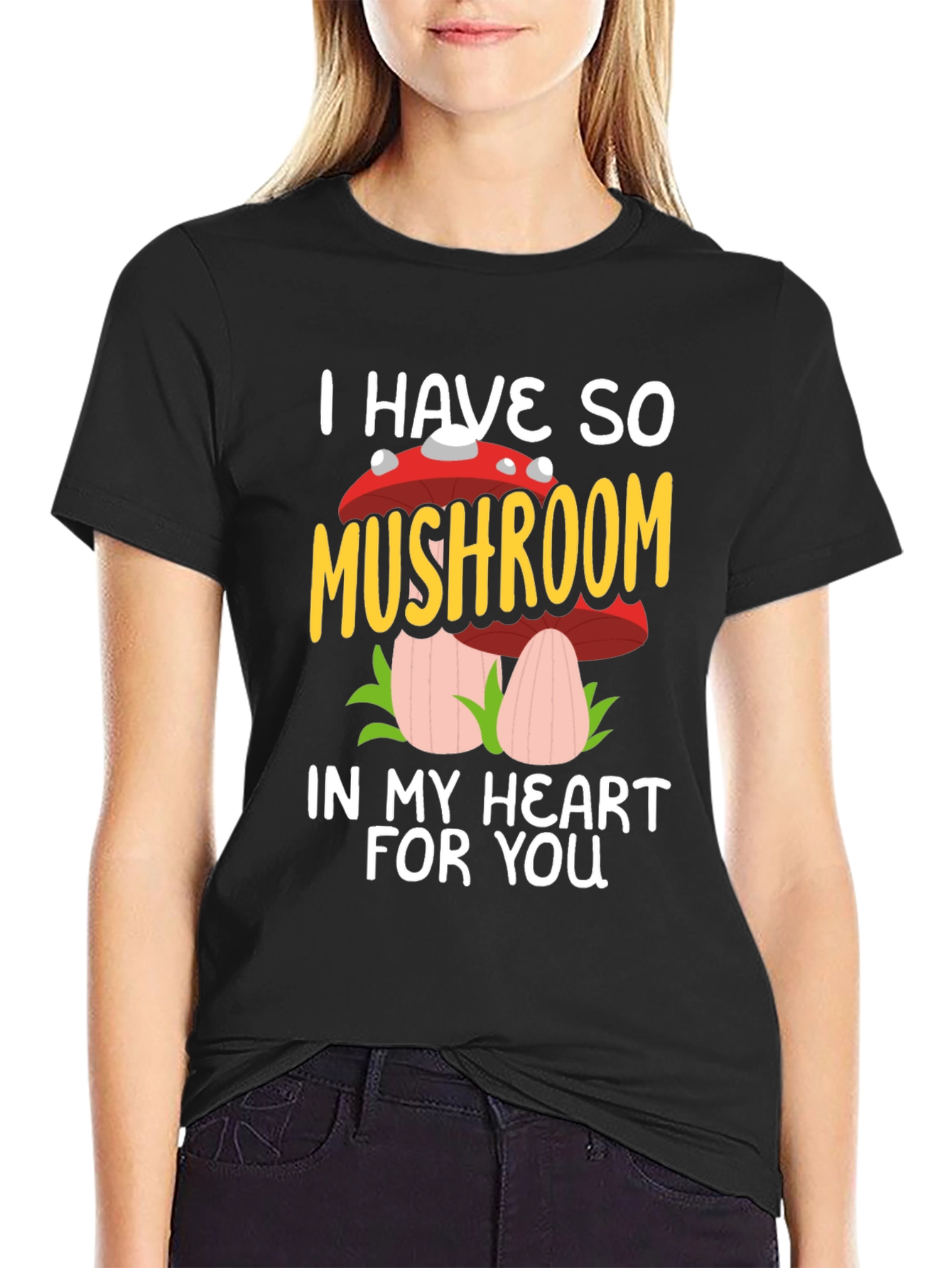 Mushroom Heart Graphic Tee - I Have So Mushroom