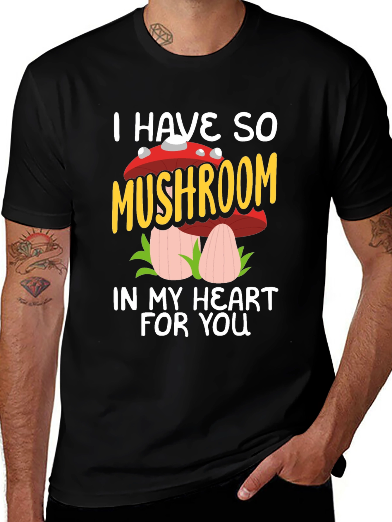 Mushroom Heart Graphic Tee - I Have So Mushroom