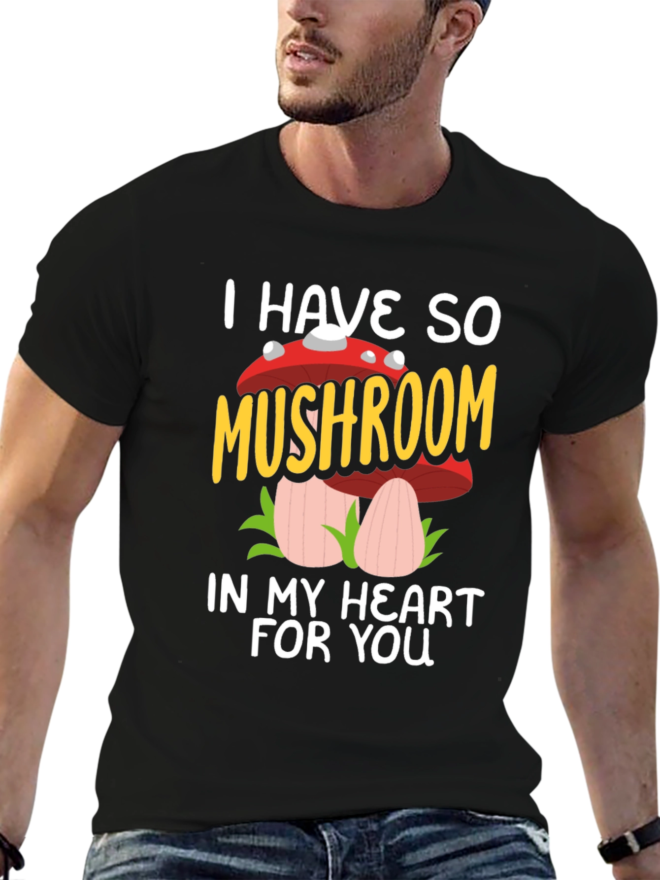 Mushroom Heart Graphic Tee - I Have So Mushroom