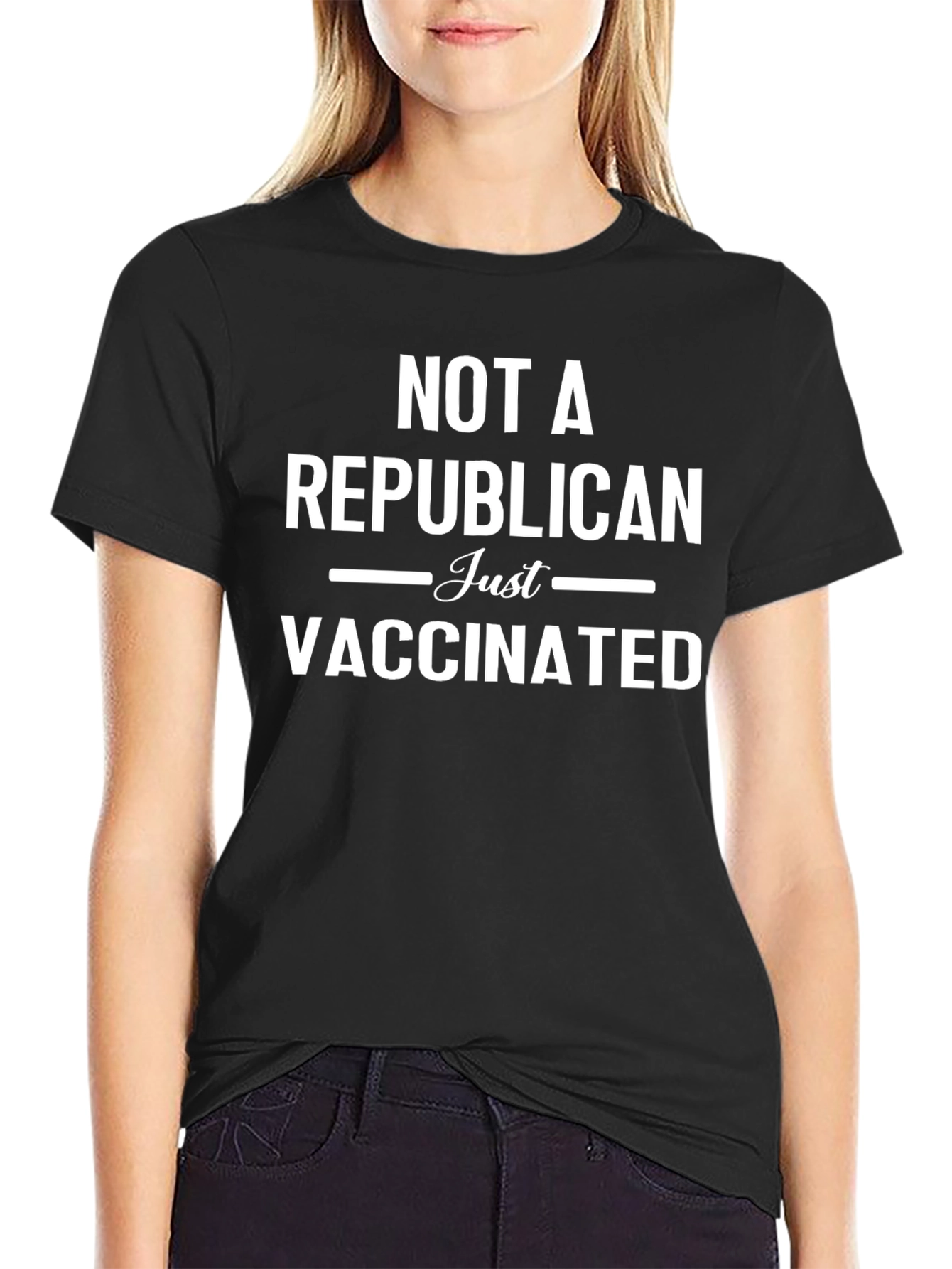 Not A Republican Just Vaccinated Graphic T-Shirt