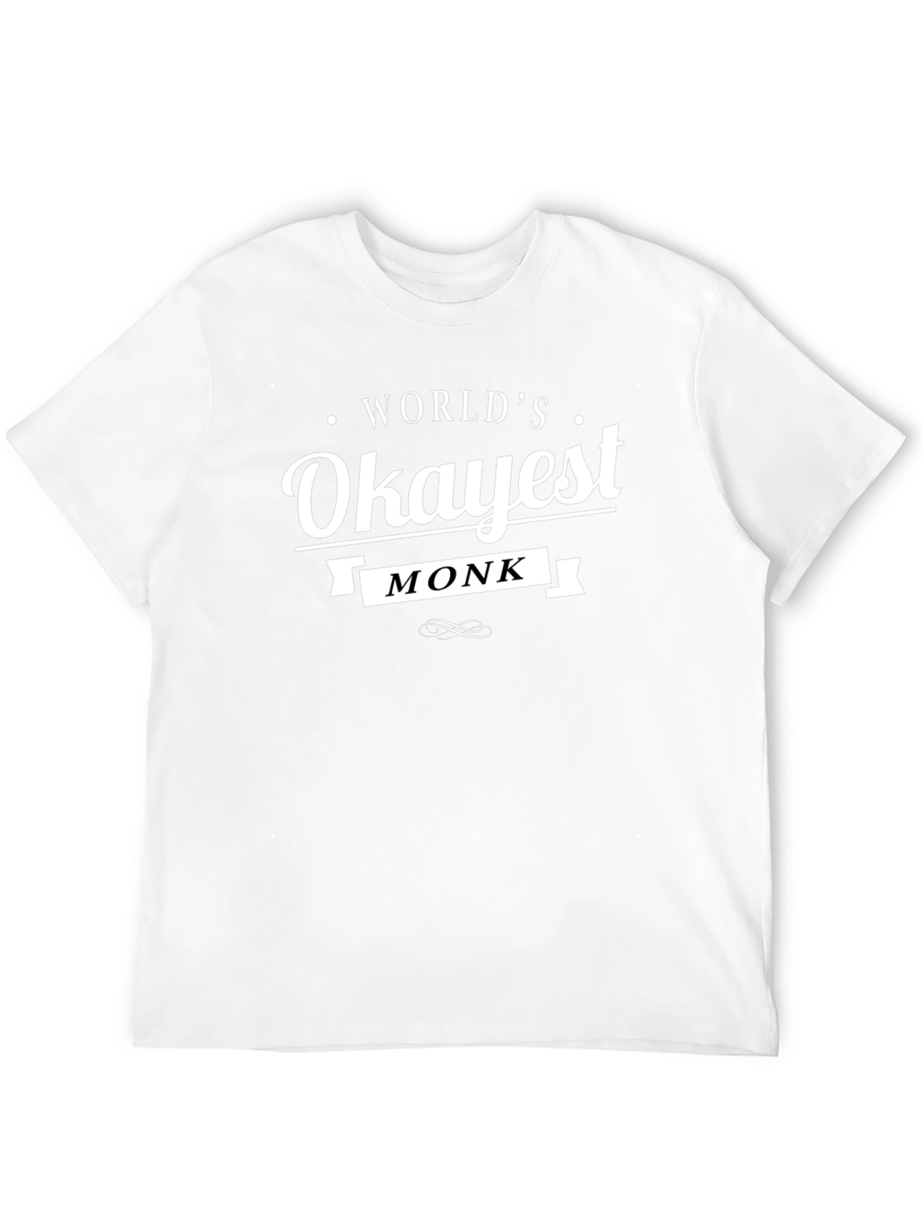 Worlds Okayest Monk Funny Black T-Shirt