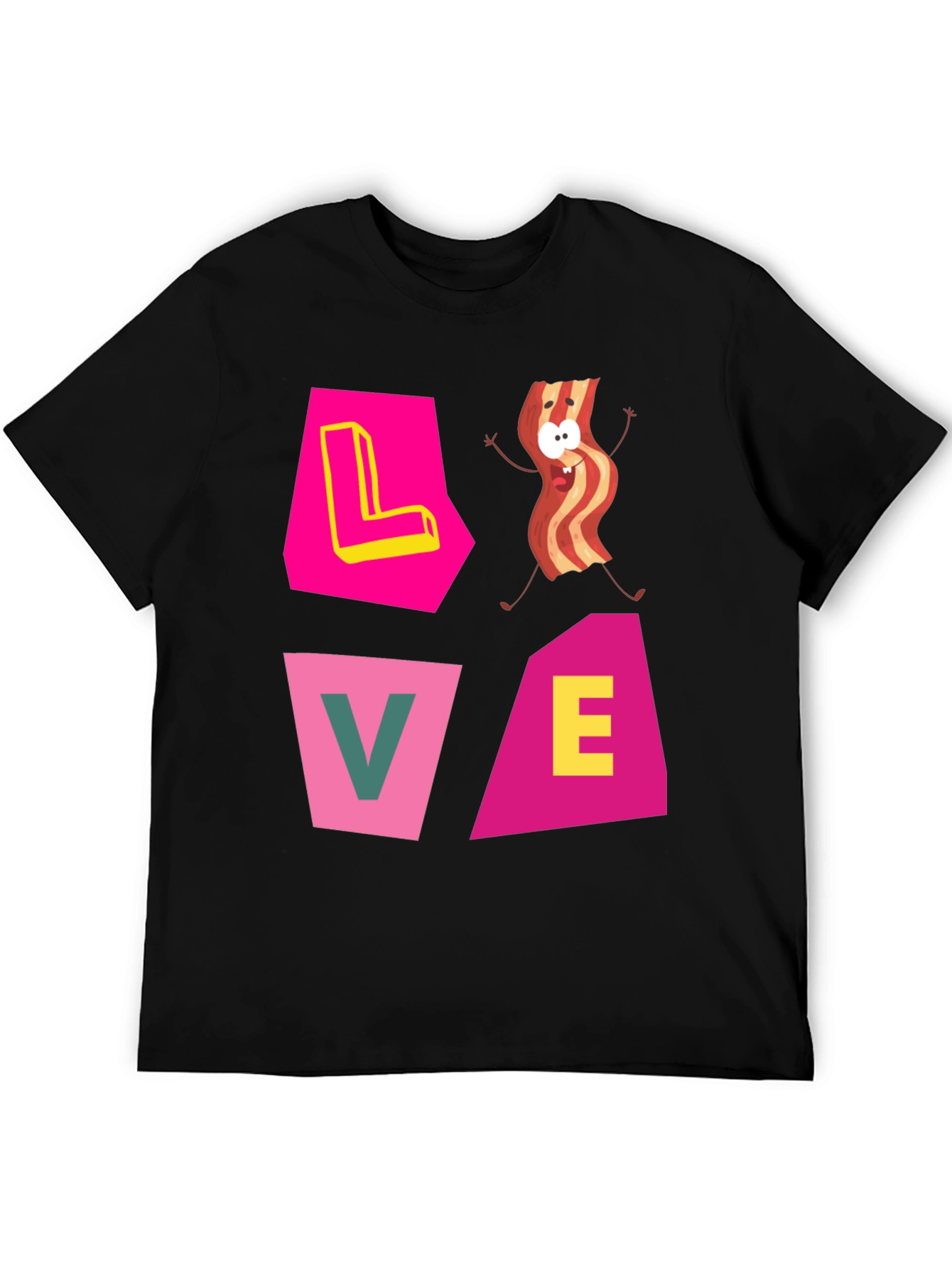 Love Bacon Graphic T-Shirt - Novelty Tee