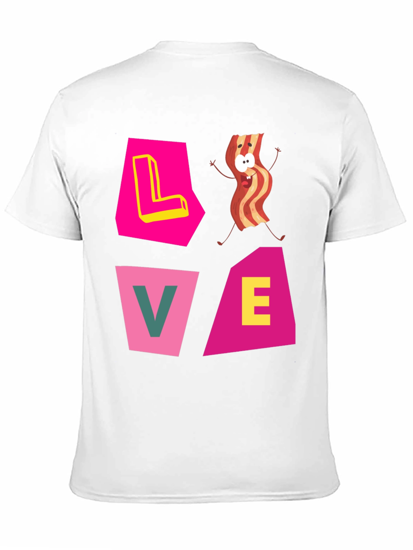 Love Bacon Graphic T-Shirt - Novelty Tee