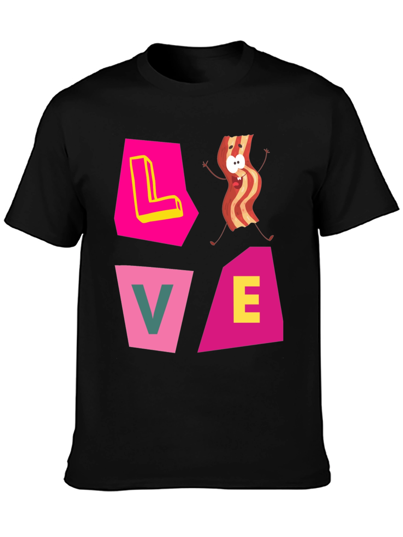 Love Bacon Graphic T-Shirt - Novelty Tee