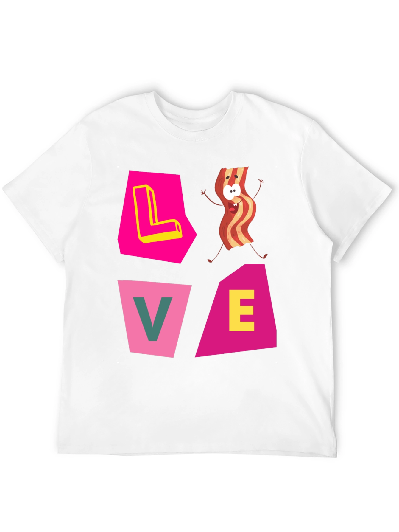 Love Bacon Graphic T-Shirt - Novelty Tee