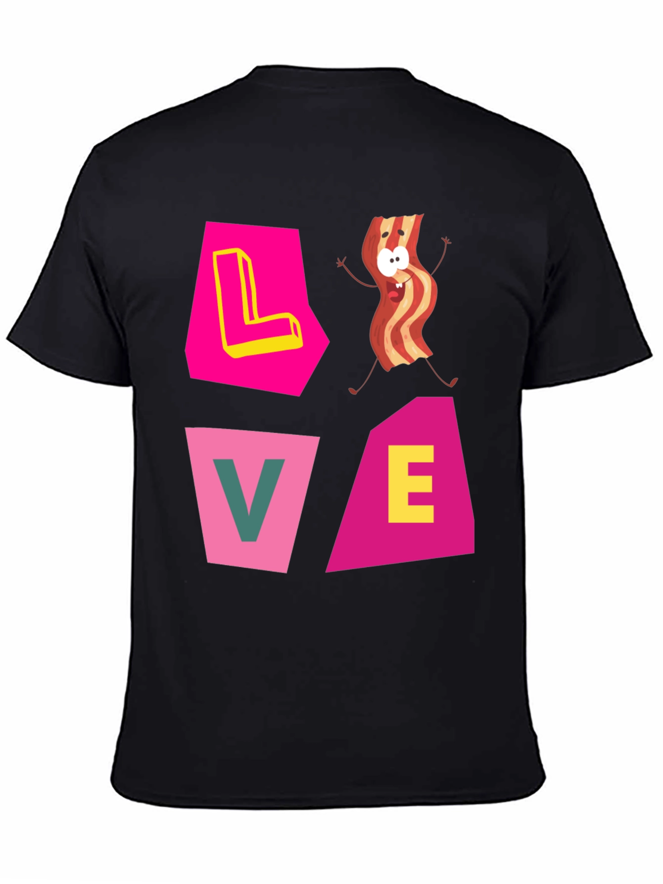 Love Bacon Graphic T-Shirt - Novelty Tee