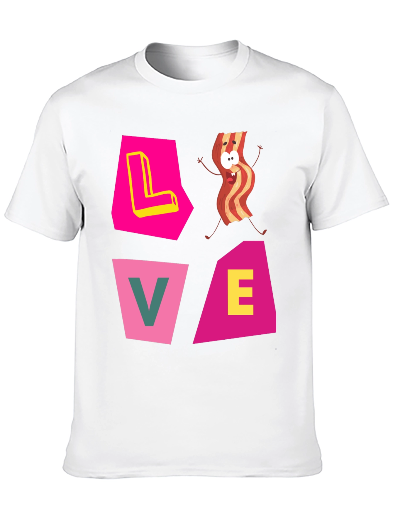 Love Bacon Graphic T-Shirt - Novelty Tee