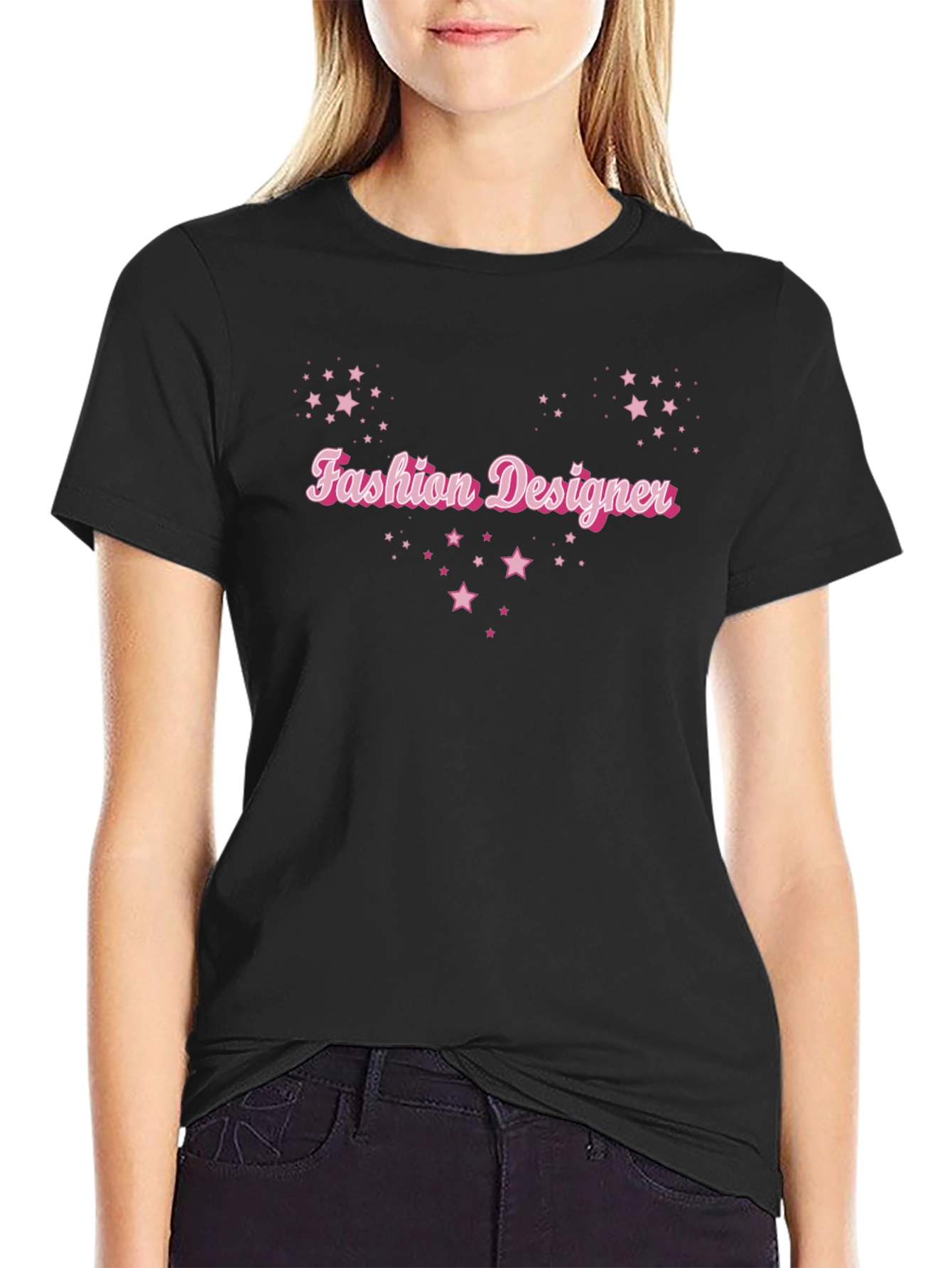 Fashion Designer Starry Black Tee