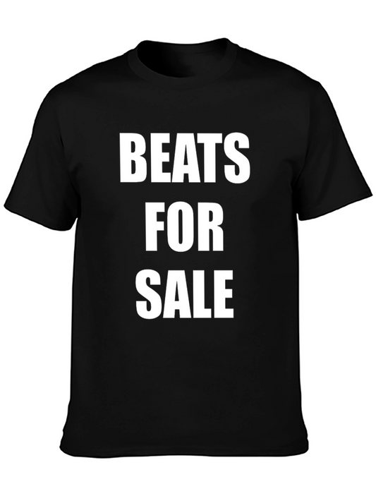 Beats For Sale Black Cotton T-Shirt