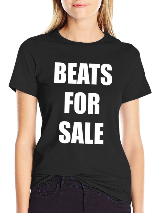 Beats For Sale Black Cotton T-Shirt