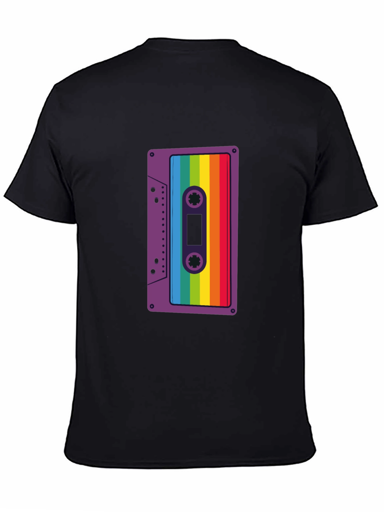 Retro Rainbow Cassette Tape Graphic Tee
