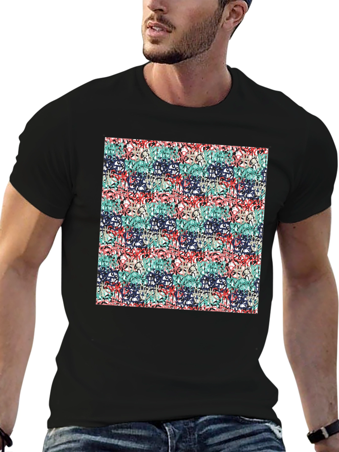 Abstract Graffiti Style T-Shirt