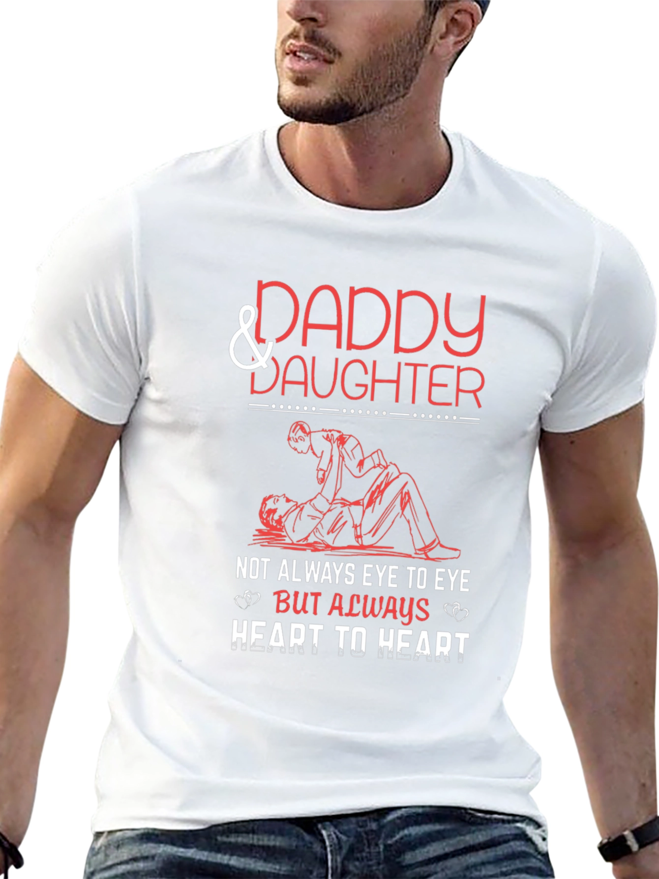 Daddy & Daughter T-Shirt - Heart to Heart Design