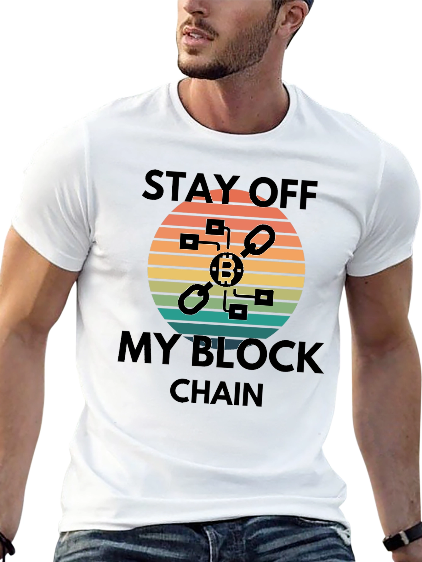 Stay Off My Blockchain Bitcoin Graphic Tee