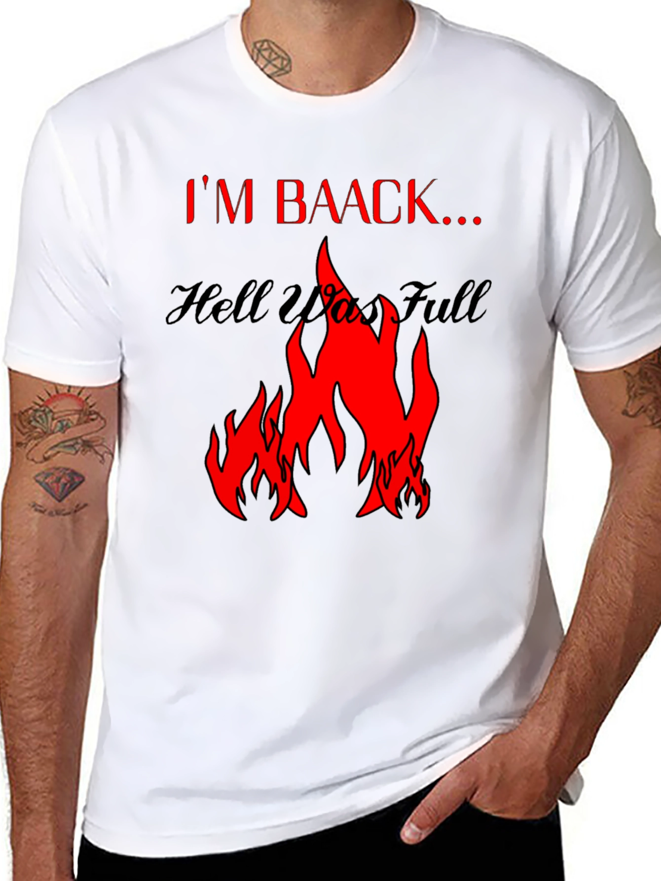 Im Baack... Hell Was Full Graphic Tee - Black