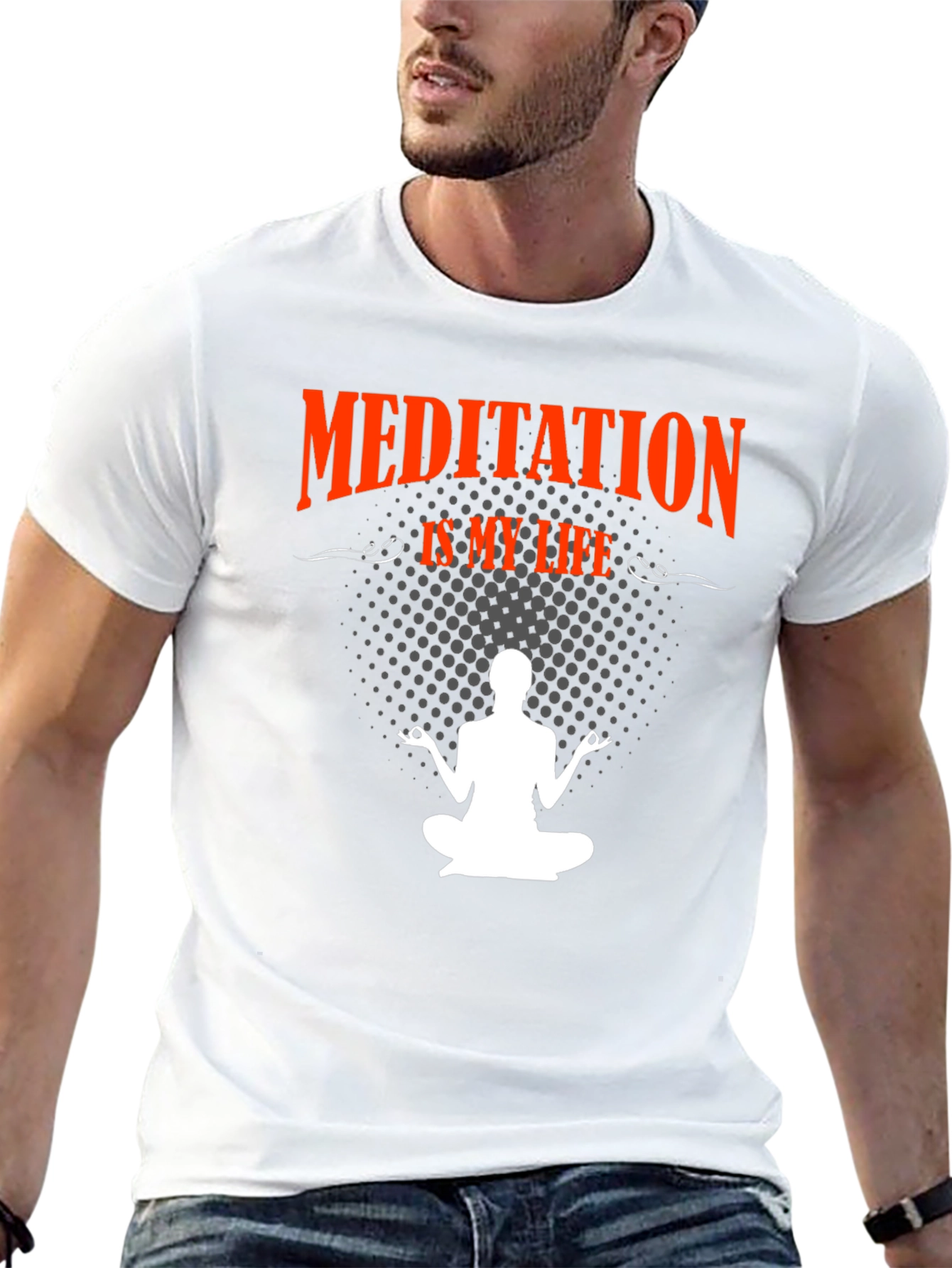 Meditation Is My Life Black T-Shirt