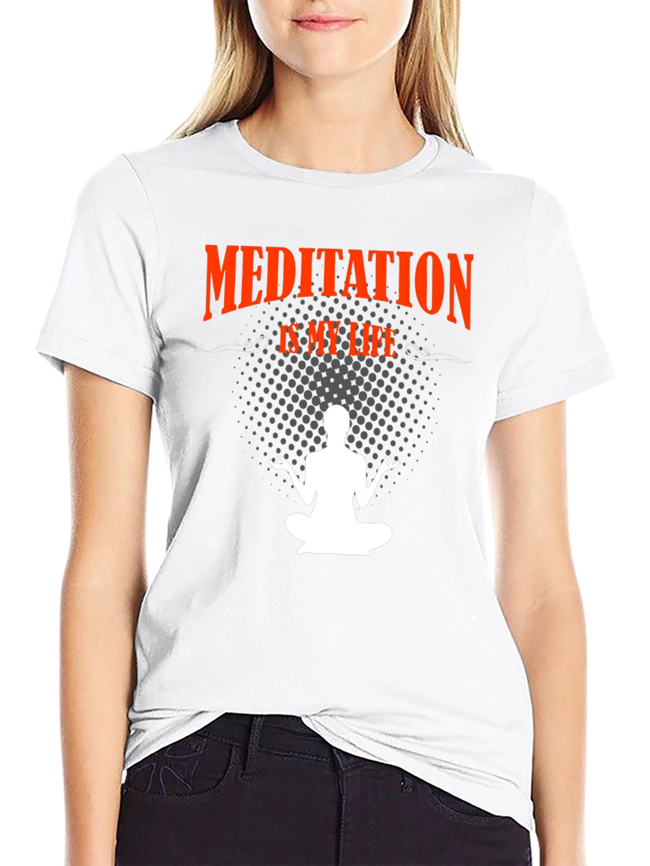 Meditation Is My Life Black T-Shirt
