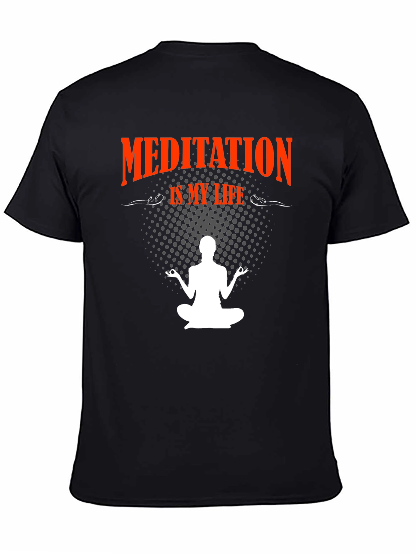 Meditation Is My Life Black T-Shirt
