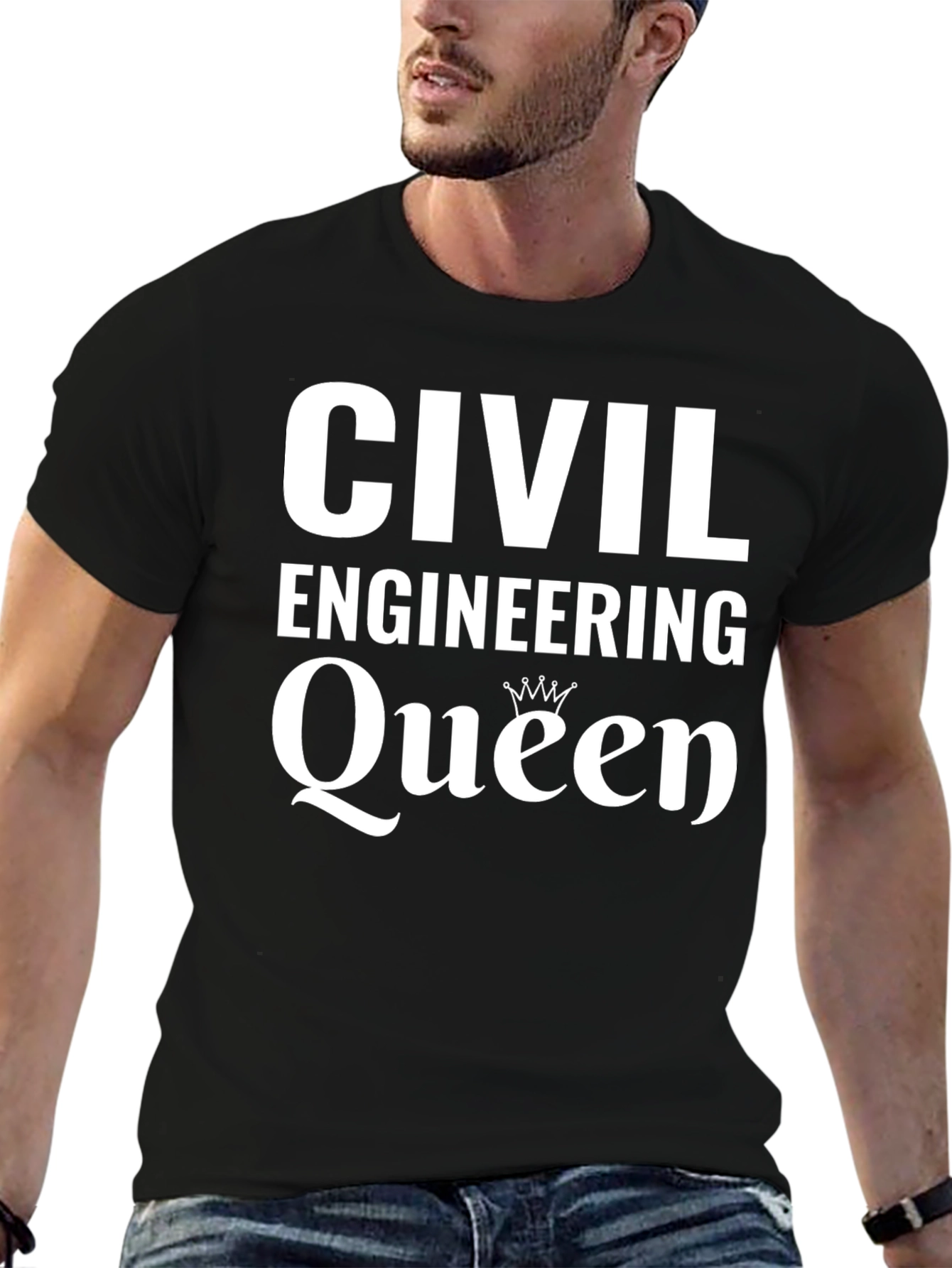 Civil Engineering Queen T-Shirt - Black