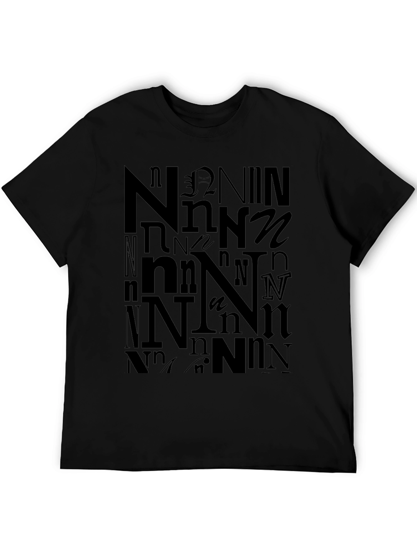 Letter N Graphic T-Shirt