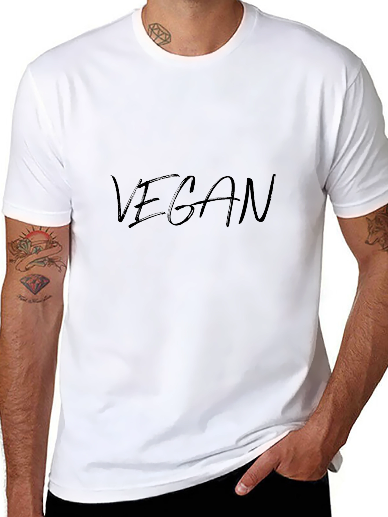 Vegan Statement T-Shirt - Black