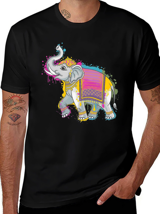 Elephant Art Graphic Tee - Unique Design T-Shirt