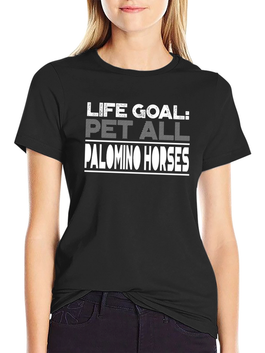 Life Goal Pet Palomino Horses Graphic T-Shirt