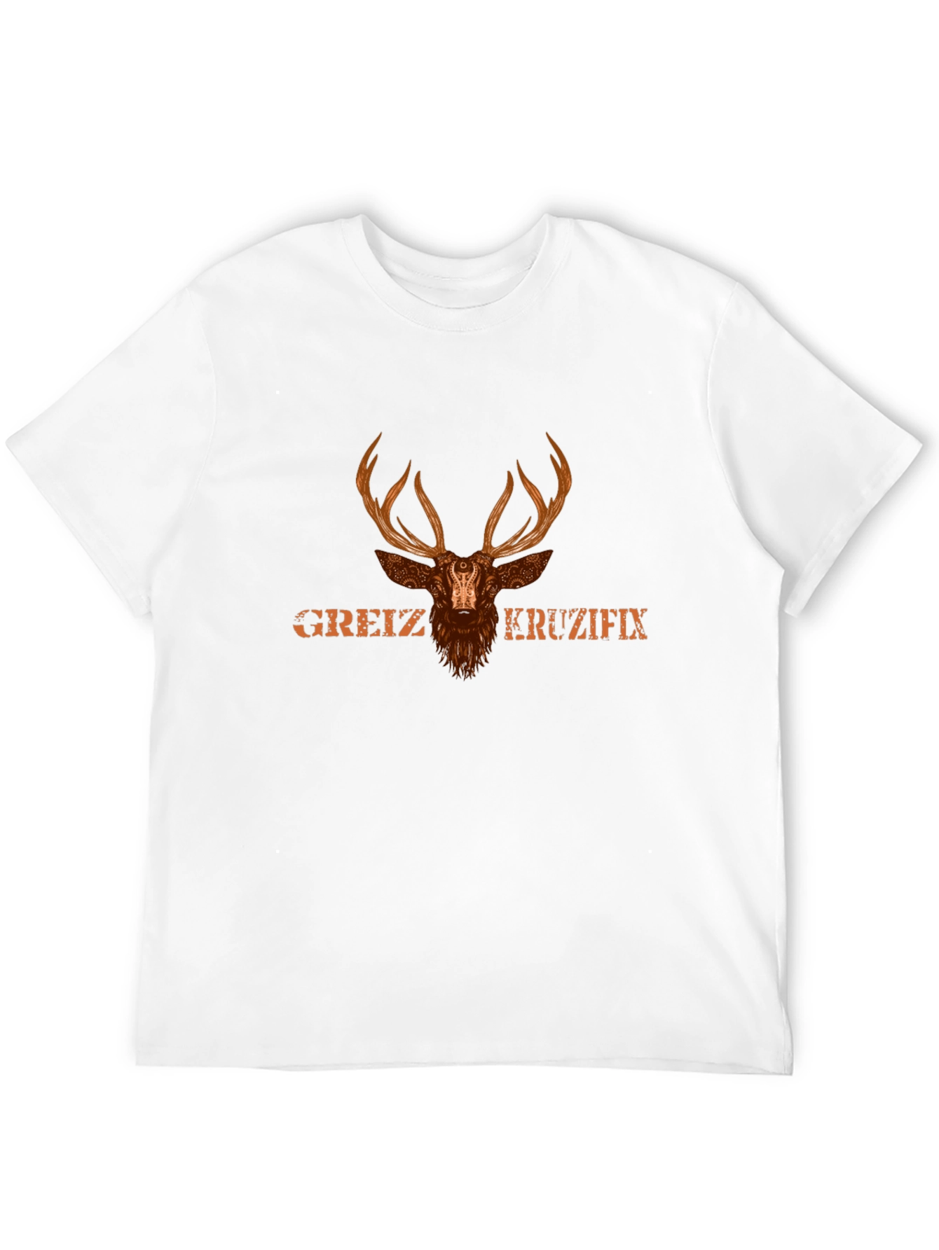 Greiz Kreuzifix Deer Graphic T-Shirt
