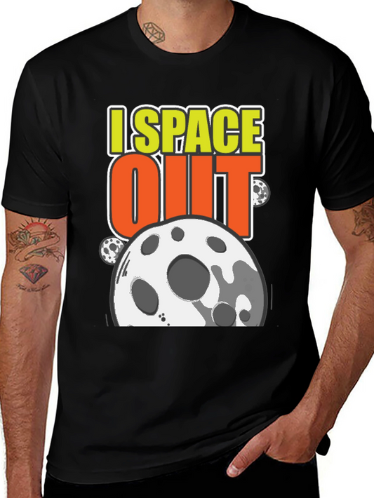 I Space Out T-Shirt - Black Cotton Blend