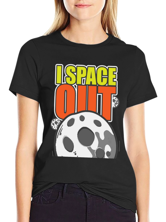 I Space Out T-Shirt - Black Cotton Blend