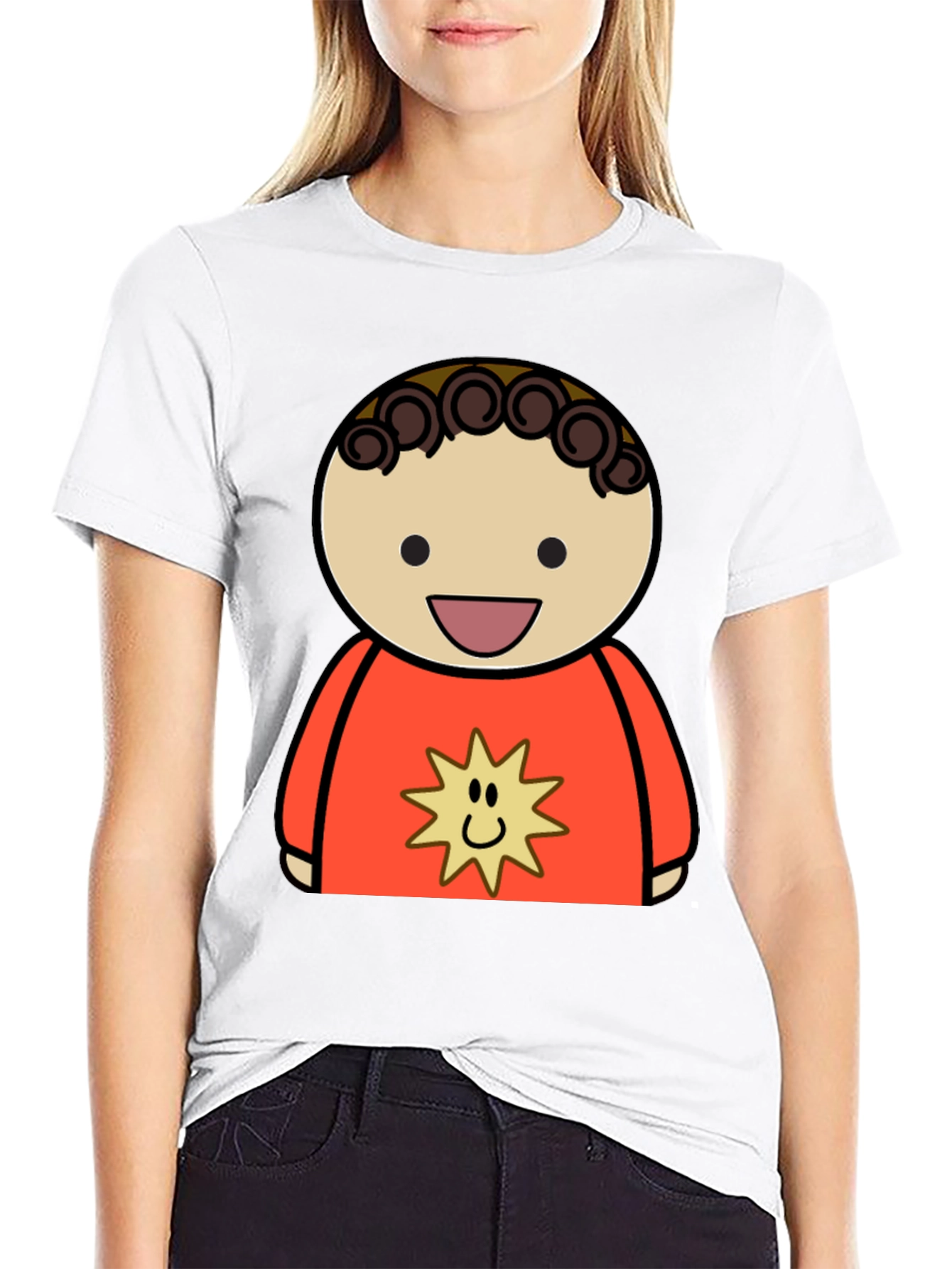 Cartoon Character Graphic Tee - Soft & Stylish!