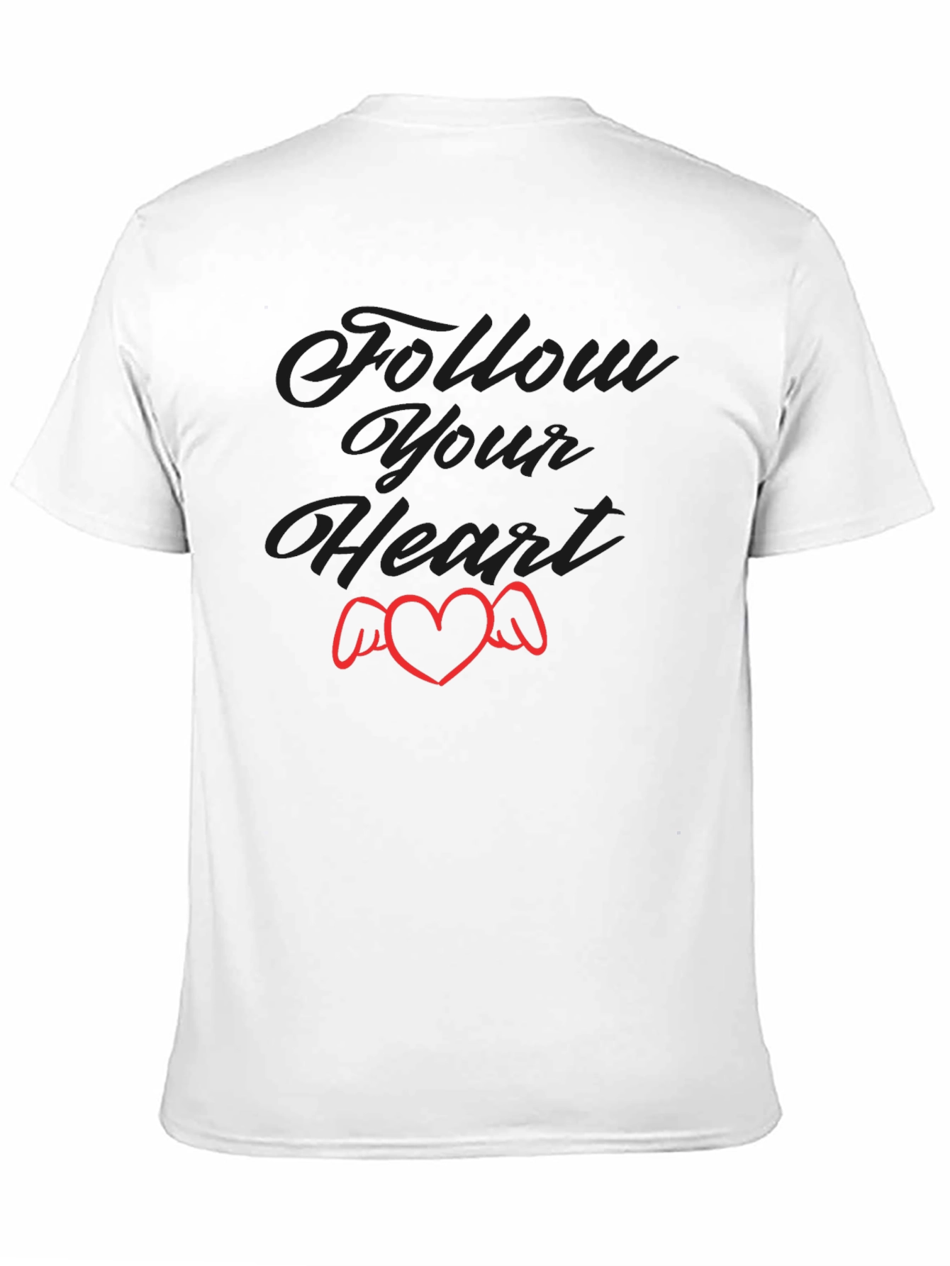 Follow Your Heart Graphic T-Shirt - Black