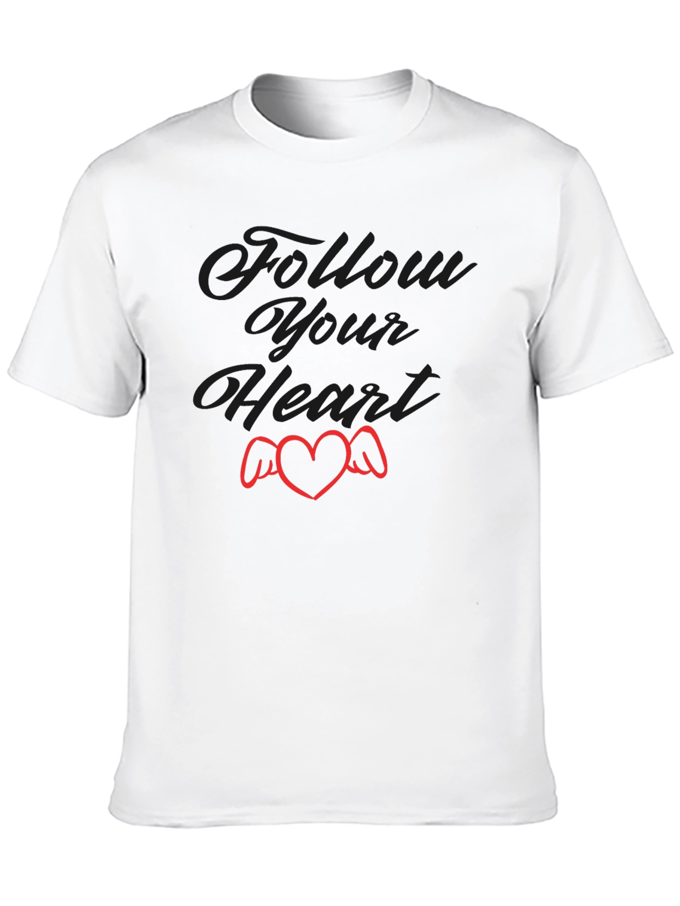 Follow Your Heart Graphic T-Shirt - Black