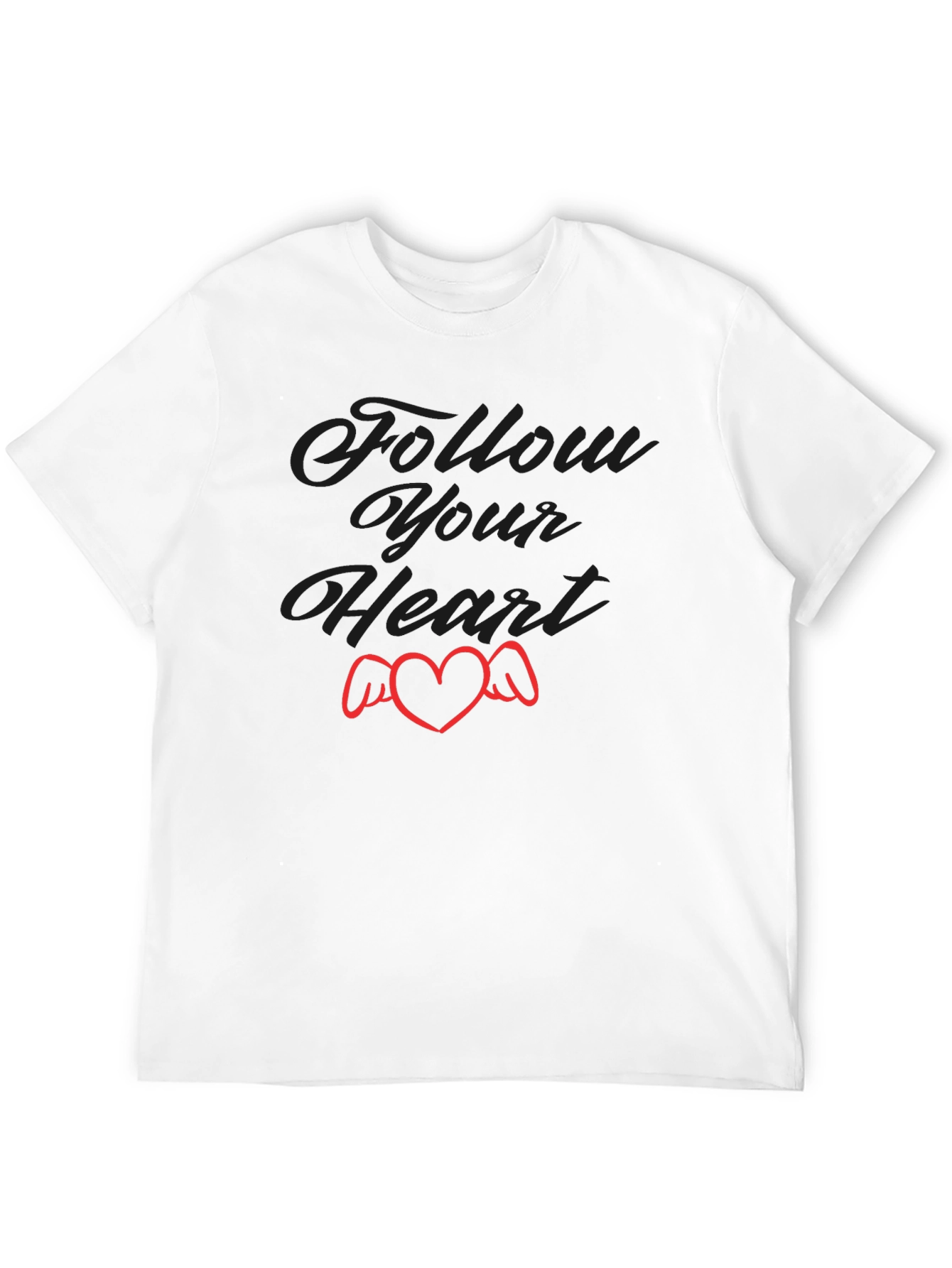 Follow Your Heart Graphic T-Shirt - Black