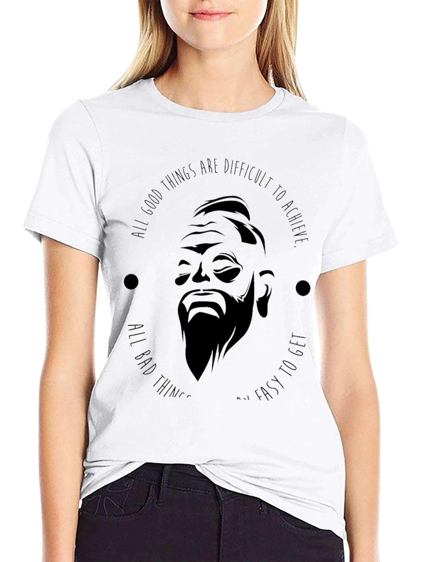 Philosophical Black T-Shirt - Achieve Goals in Style