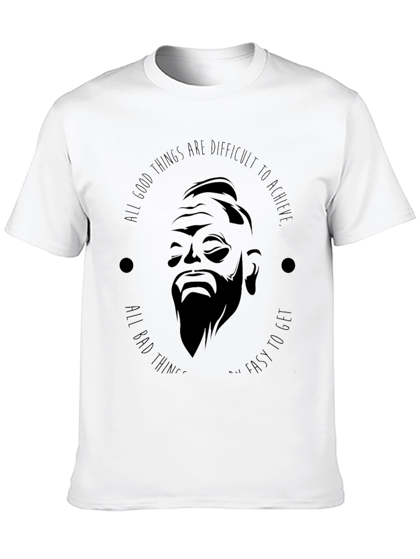 Philosophical Black T-Shirt - Achieve Goals in Style