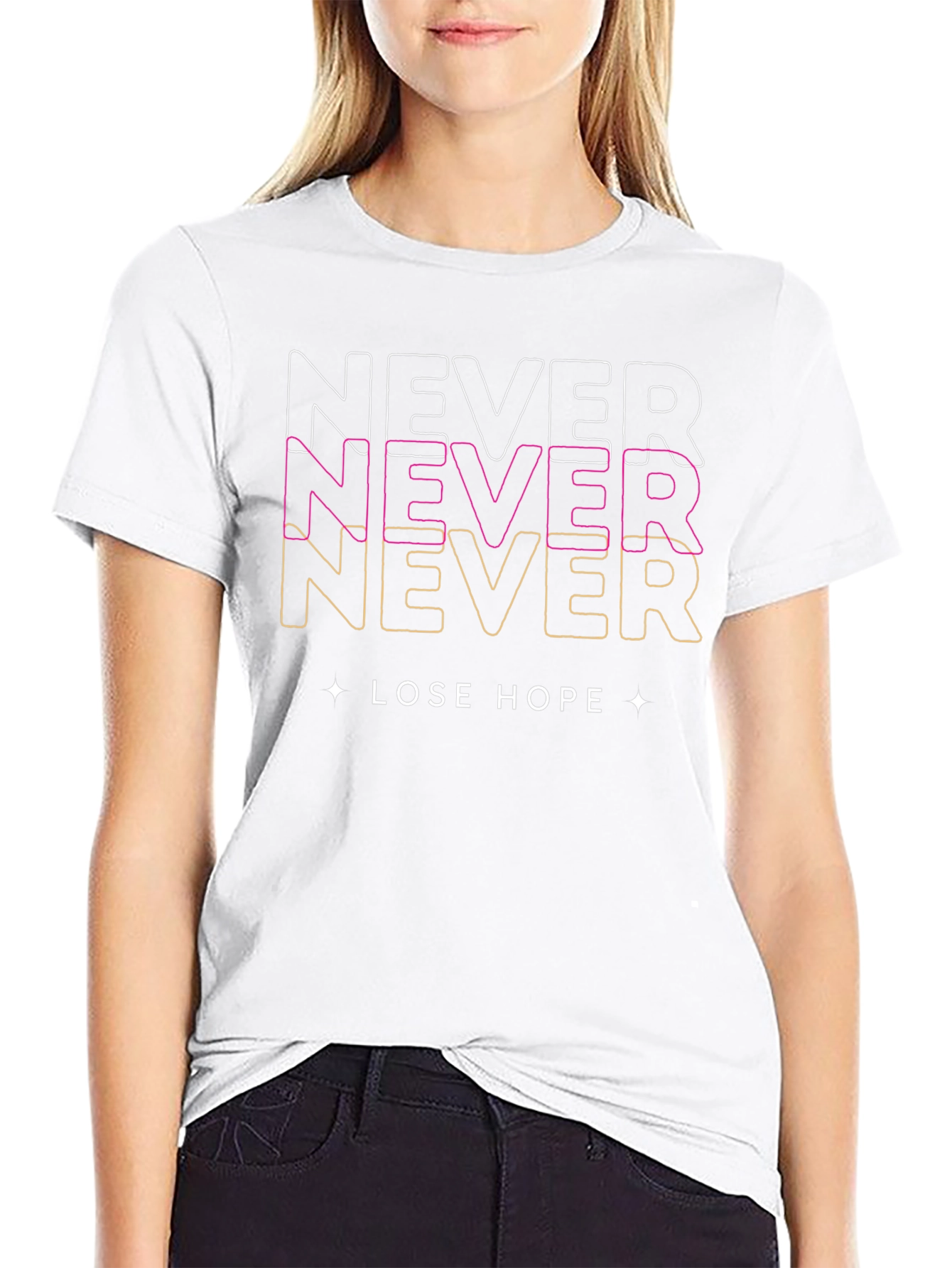 Never Lose Hope Graphic Print T-Shirt