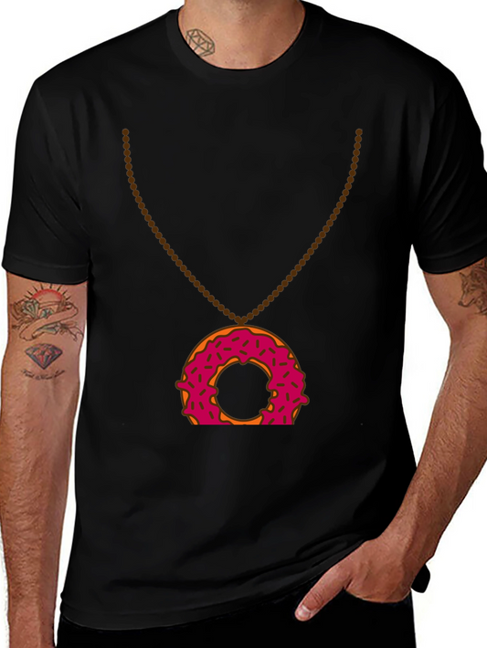 Donut Pendant T-Shirt - Sweet Treat Style